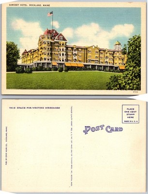 Samoset Hotel Rockland Maine Lawn View Postcard