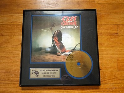 OZZY OSBOURNE - BLIZZARD OF OZZ - SIGNED AUTOGRAPH 24 KT GOLD CD