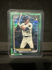 2024 Bowman Chrome 1st Cooper Pratt BCP-137 Lunar Glow Refractor Milwaukee Brew