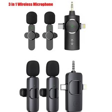 3.5mm Mini Wireless Lavalier Microphone for Audio Video Recording Android iPhone