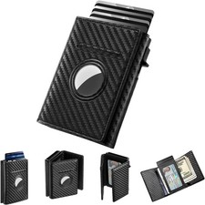 Smart Air Tag Wallet for Men, Pop Up wallet with AirTag Holder
