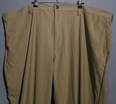 Society of One Athletic Fit Pants Mens 50x30 Tan Khaki Tech Chino DXL Stretch