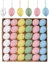 36Er Ostereier Zum AufhäNgen FüR Osterdeko,4Cm Bunte KüNstliche Mini Ostereier F