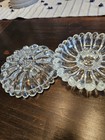 Vintage Hazel Atlas "Daisy" pattern pressed glass candlestick holders, — photo 6