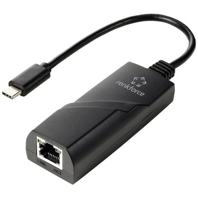Renkforce RF-TCA-330 Netzwerkadapter  1000 MBit/s USB-C  (USB 3.2 Gen 1), LAN...