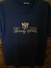 Rodeo Drive - Beverly Hills - California - Blue Shirt - Embroidered Adult Large