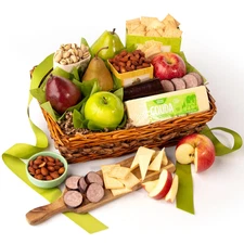 Fruit, Cheese & Meat Classic Gift Basket by Fruitfully for Father'S Day, Birthda