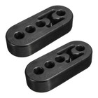 2 Packs 4 Holes Car Rubber Exhaust Tail Pipe Mount Brackets Hanger Bracket Black