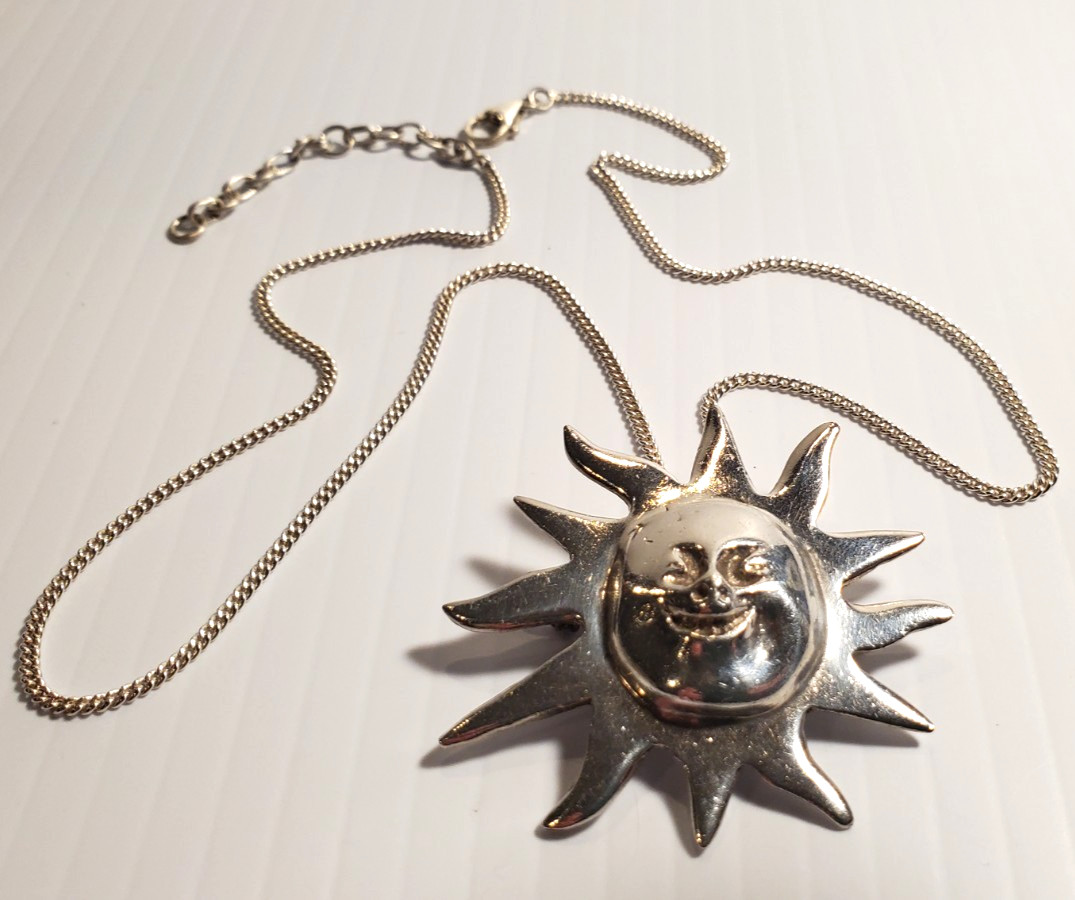 Solid Sterling Silver Sun Sunburst Combination Pe… - image 8