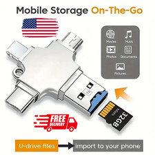 4 In 1 USB 3.0 Flash Drive 128GB Type C Memory Photo Stick for iPhone Android