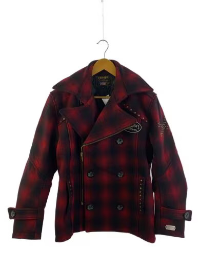 VANSON/Jacket/M/Wool/RED/Check - image 1