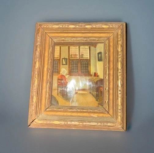 Juego de estampados y marcos de 4x5 de Franquois Boucher Art enmarcado en madera vintage Foto 2 de 4