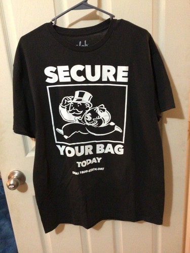 Monopoly Game Money Black T-Shirt Mens Large New