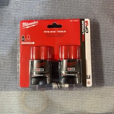 New Genuine Milwaukee 48-11-2411 M12 12 Volt 12V Red Lithium Ion Battery 2 Pack
