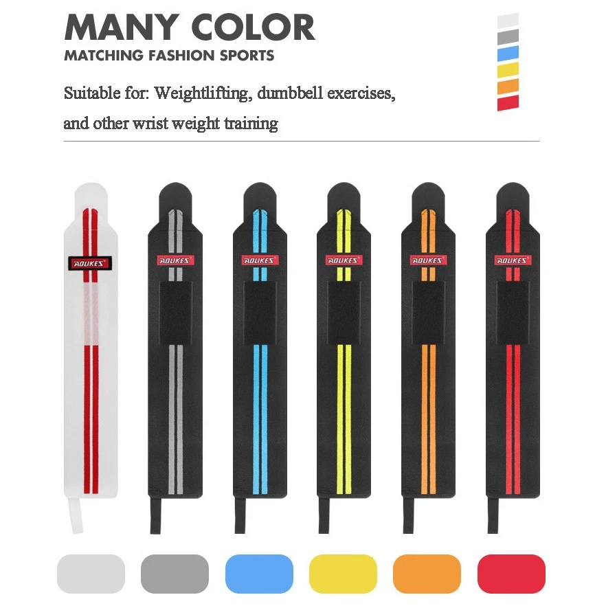 Wrist Wraps Weight lifting Gym Straps Support Strength Elasticated Hand Bandage - Image 2 of 4