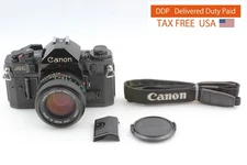 【MINT w/Strap】Canon A-1 35mm Film camera Black body NEW FD 50mm f/1.4 Lens JAPAN