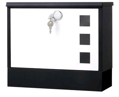 Large Capacity Wall Mounted Vertical Locking Mailbox w/Key Lock & Newspaper Slot