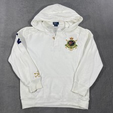 Polo Ralph Lauren Kids Large 16/18 White Equestrian Crest Pullover Hoodie
