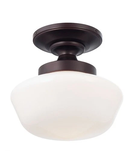 Minka Lavery 2257-576 1 Light 14.5"H Semi-Flush Ceiling Fixture-Brushed Bronze - Picture 4 of 9