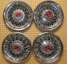 1977-1981 Pontiac Grand Prix 14 Wire Spoke Hubcaps Wheel Covers Set 4 1977-1981 Pontiac Grand Prix 14 Wire Spoke Hubcaps Wheel Covers Set 4