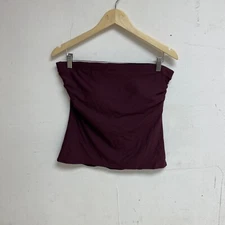 Calia Women's Swim Collection Bikini Top Bandeau Tankini Wine WSA23304 New!