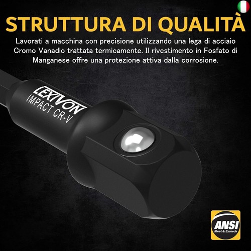 LEXIVON Set Di Adattatori A Bussola, Kit punte esagonali 1/4" Avvitatore A - Foto 3 di 4