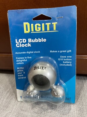 Futuristic Battery Operated DIGITT LCD Bubble Clock By Ultradata MOC