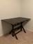 vintage antique industrial architectural drafting table w/ iron accents-rotates