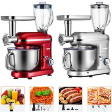 3in1 Food Stand Mixer Stainless Steel Bowl Meat Grinder Blender Juicer 6QT Speed
