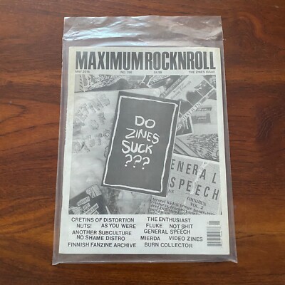 MAXIMUM ROCK N ROLL #396 MAY 2016 DO ZINES SUCK? FINNISH FANZINE ARCHIVE punk