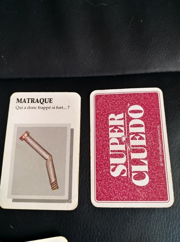 SUPER CLUEDO REMPLACEMENT ARMES METAL CARTES PIONS D'ORIGINE AU CHOIX - Photo 40/45