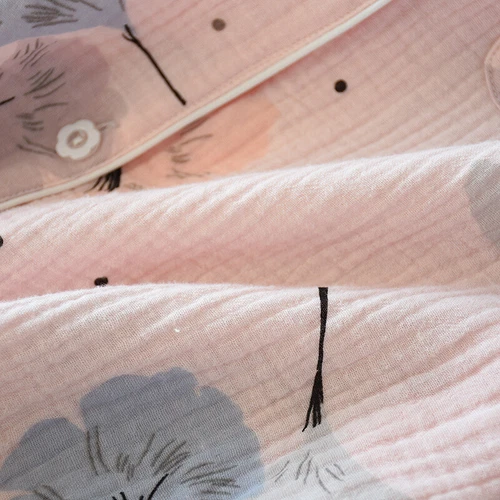 Women's 100% gauze cotton sleepwear set long sleeved sleepwear sleepwear- - Picture 17 of 34