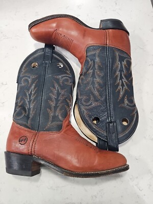 Double H AG7 Bull Rider Boots Men Size 8.5 D Blue Brown  display picture 3