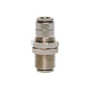 Lot of 18x CAMOZZI 6590 6, 6mm Push-In Panel Mount Connector - Brass