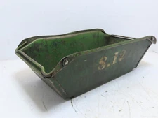 Vintage Industrial Nestier Green Stackable Sheet Metal Storage Bin Tub (35)