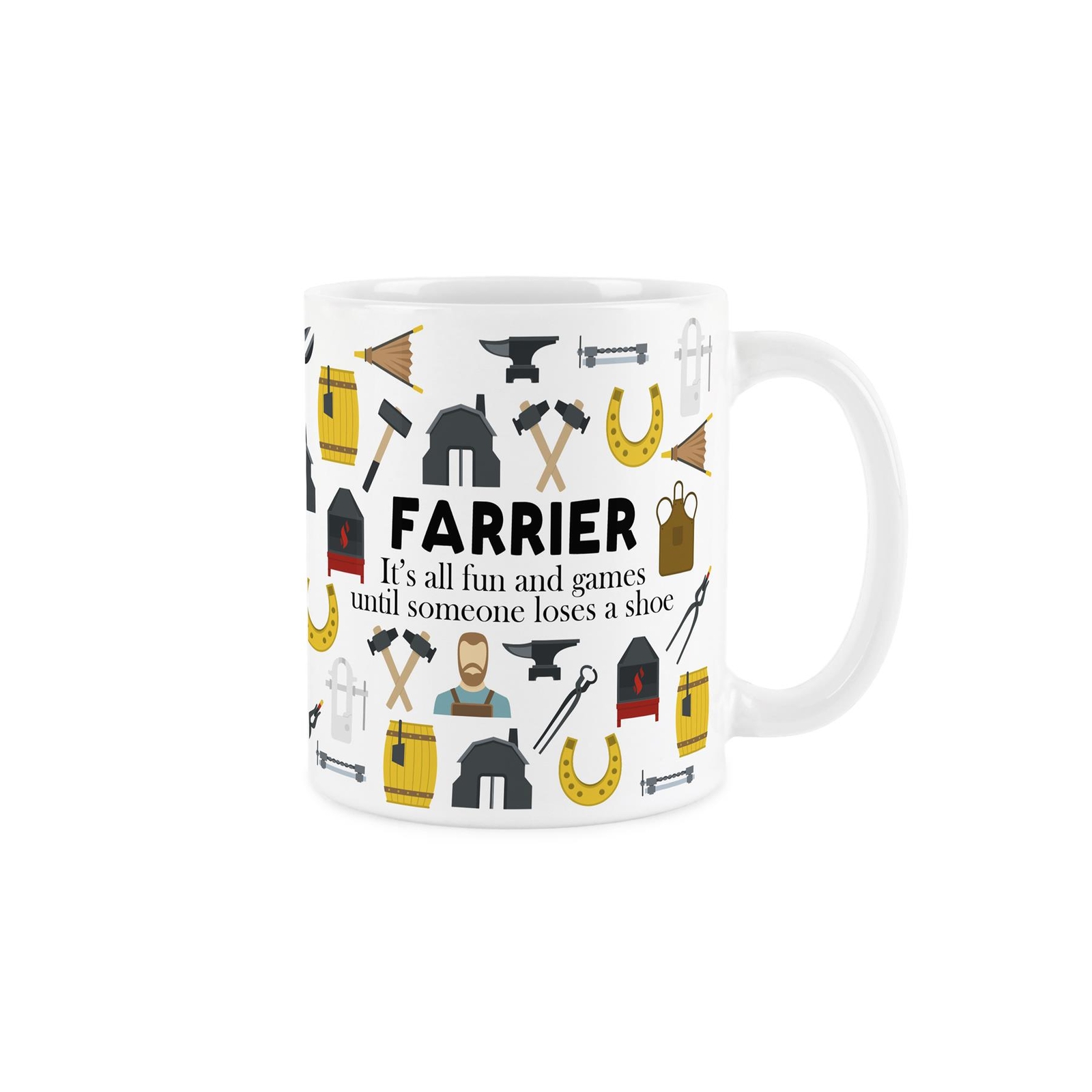 Farrier Mug - Humourous Horse Equine Jobs Novelty White Ceramic Mug Gifts
