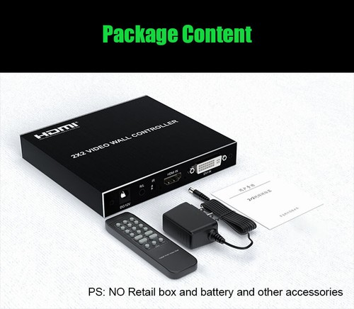 Controller Video Wall HDMI 2x2 3 4 Schermo TV Processore Cucitura Regolazione Bordo - Foto 12 di 12