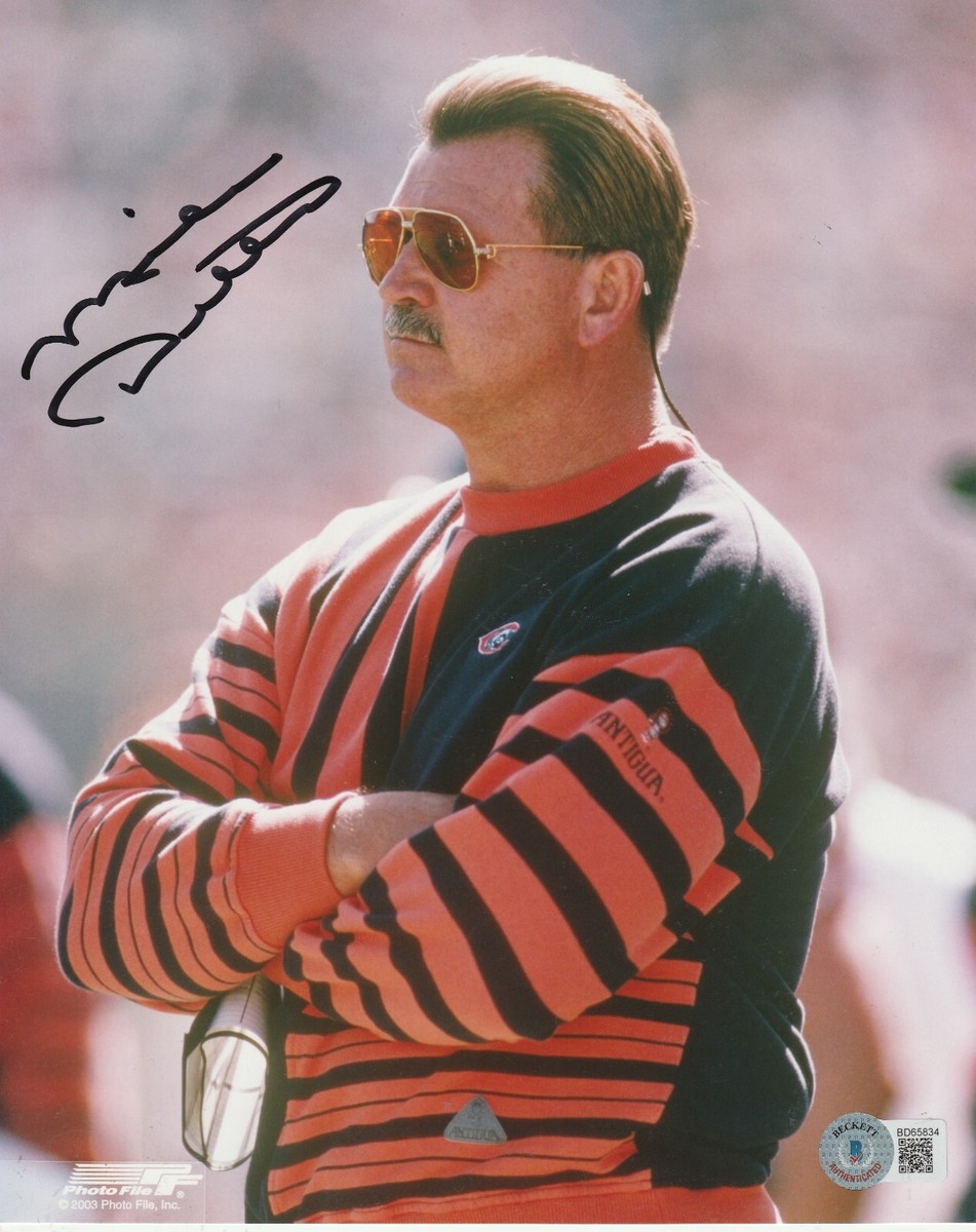 MIKE DITKA Signed Chicago Bears 8x10 PHOTO w/ Beckett COA (BAS) | eBay