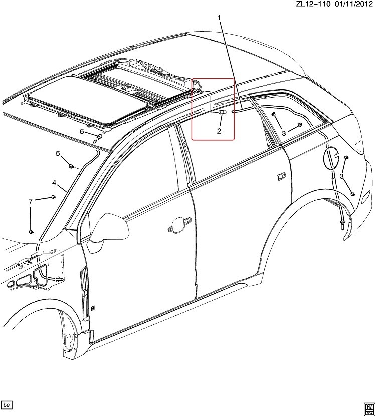 ちゃむページ GENUINE GM 22809731 CONNECTOR-Sun Roof Frame Drain 2010-2014