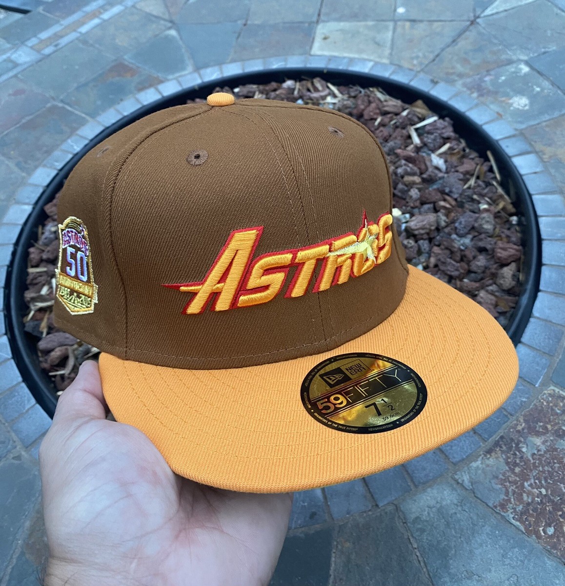 ^_^ テレビ Exclusive New Era Houston Astros Hat MLB Club Size 7 1/2 2tone