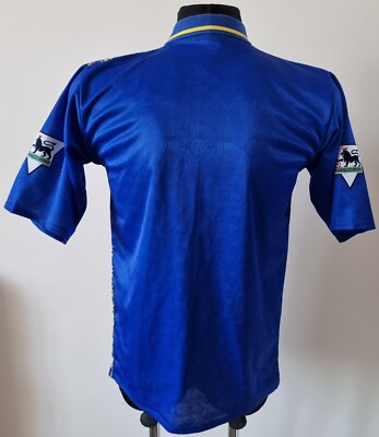 Maillot Leeds United Extérieur 1993, Vintage Admiral, Taille L, Manches Courtes, Bleu