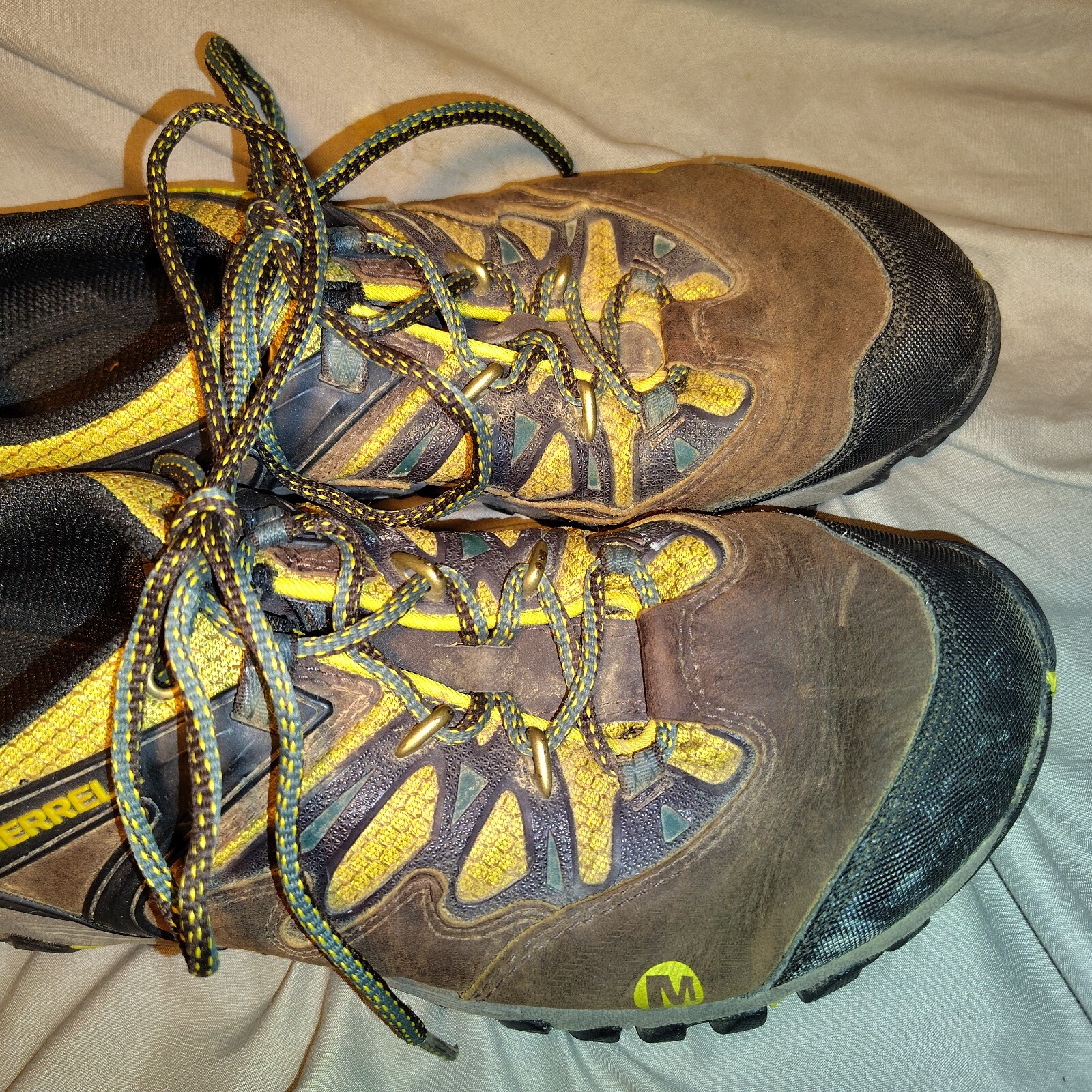 Scarpe da trail running Merrell All Out Rush Unifly uomo 11 5 marrone oro