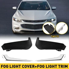 for 2016-18 Chevy Malibu Front Bumper Grille Insert Fog Light Cover Trim LH RH D