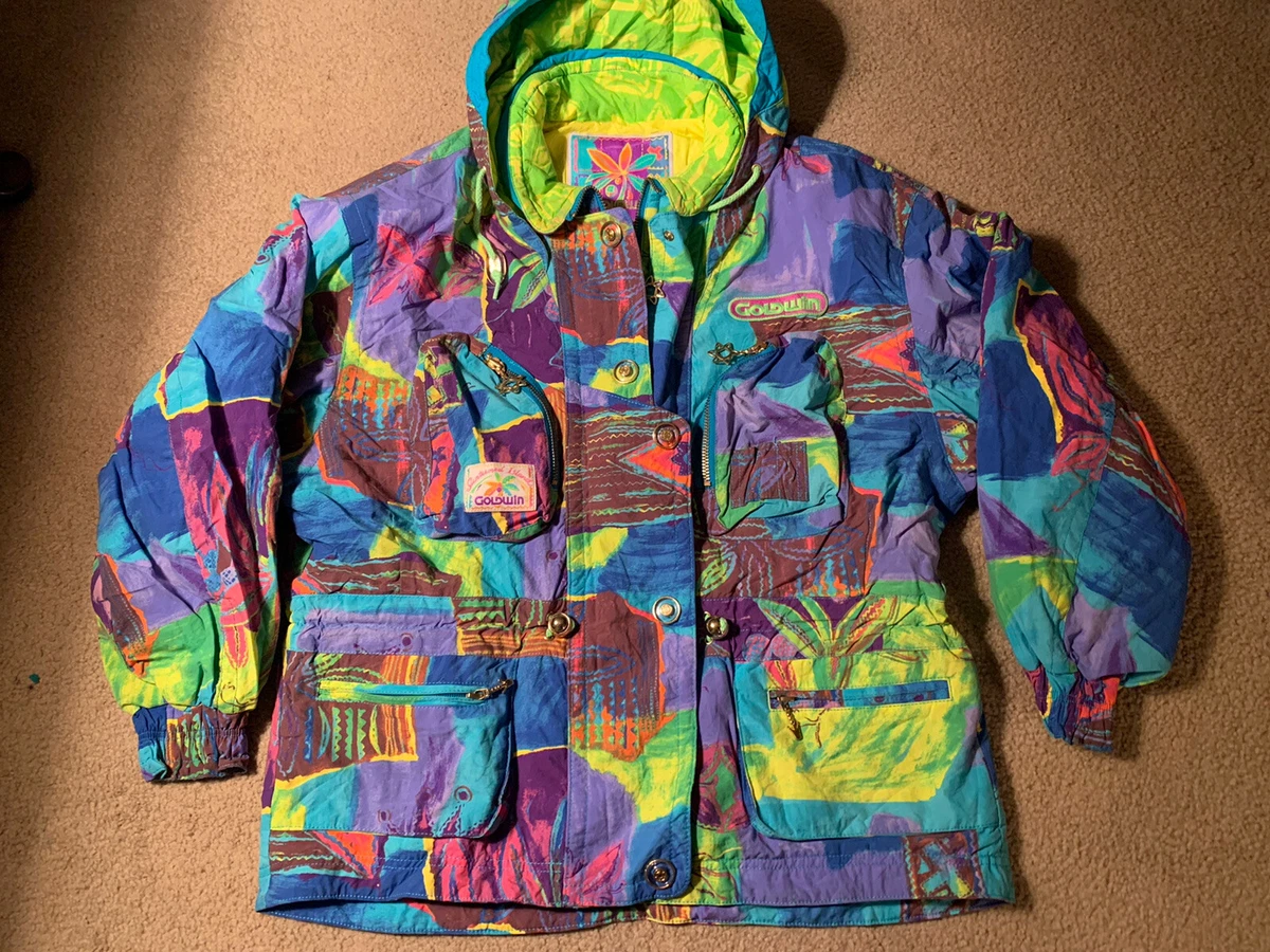 Vtg Goldwin 1990s Ski jacket Bright large RARE Japan winter L 48