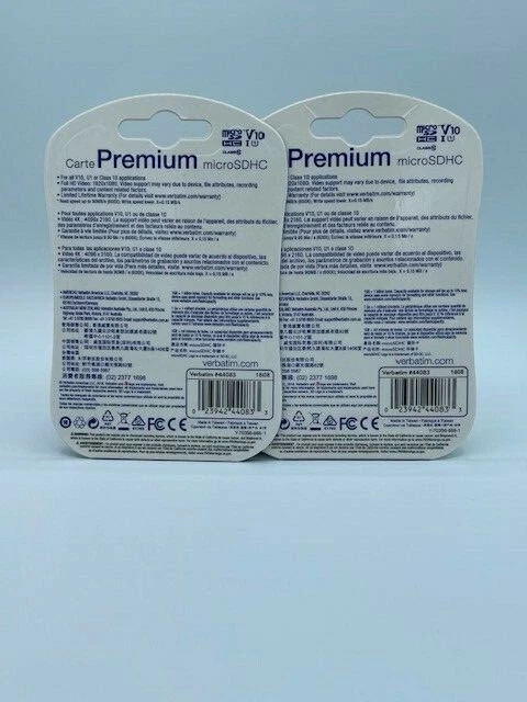 Verbatim Premium microSDHC Card w/adapter 90MB/s Read speed 600x 32 GB 2Pk - Image 2 of 2