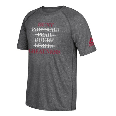 J.J. Watt Reebok CrossFit Men's Grey ''Hunt Greatness'' Ultimate T-Shirt
