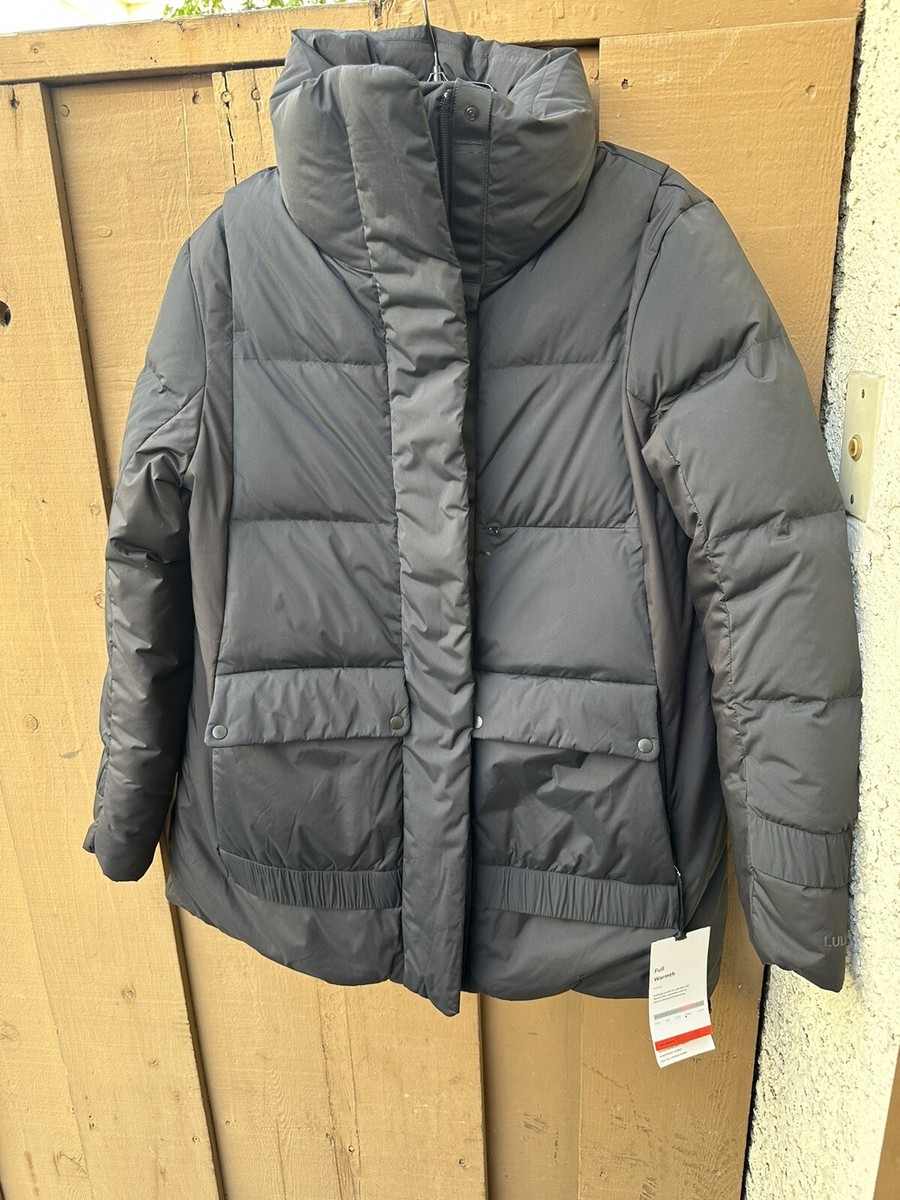 LULULEMON ☆サイズ4フード付きダークグレージャケット Lululemon Featherweight Down Jacket - Graphite Grey - lulu