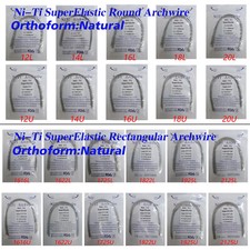 Dental Orthodontic Arch Wire Round/Rectangular Niti Super Elastic Natural ns