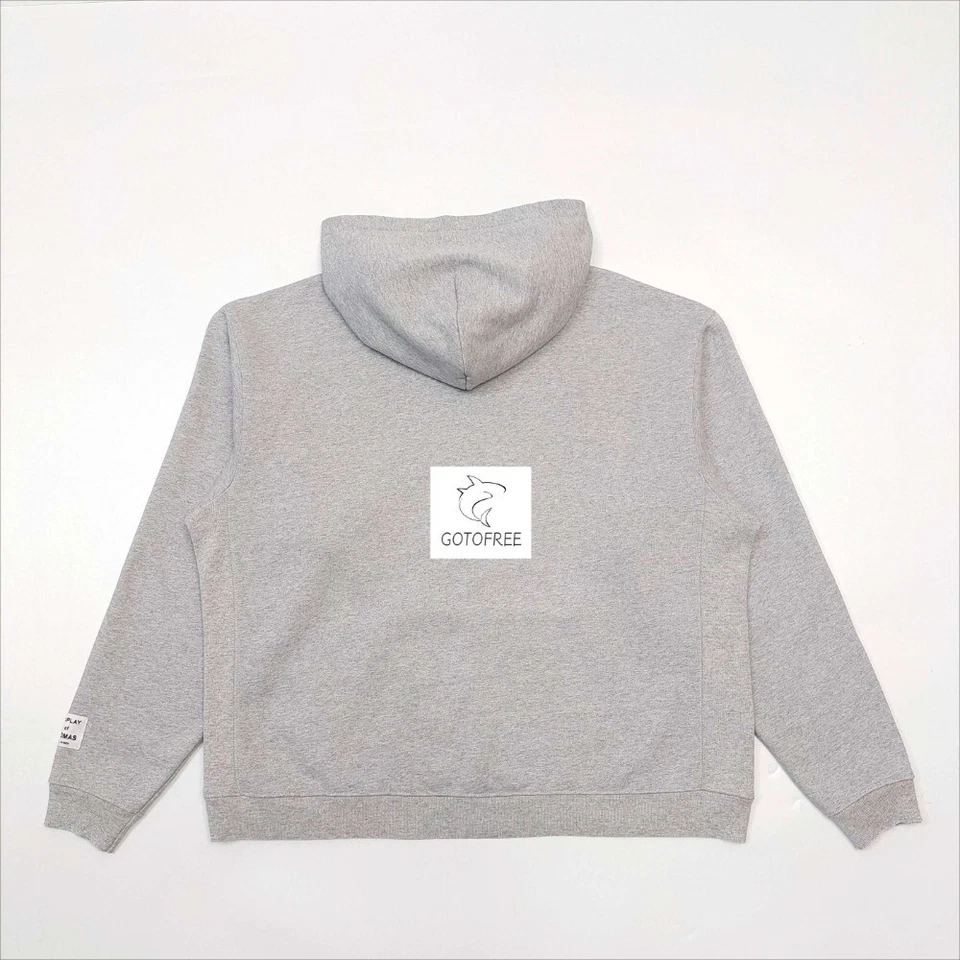 GOTOFREE MEN WOMEN GRAY JUMPER HOODIE GDEPT VINTAGE HOODED PULLOVER SWEATSHIRT - Image 4 of 4