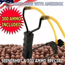 HIGH VELOCITY FOLDING WRIST SLINGSHOT Catapult Powerful 7" Hunting Sling Shot